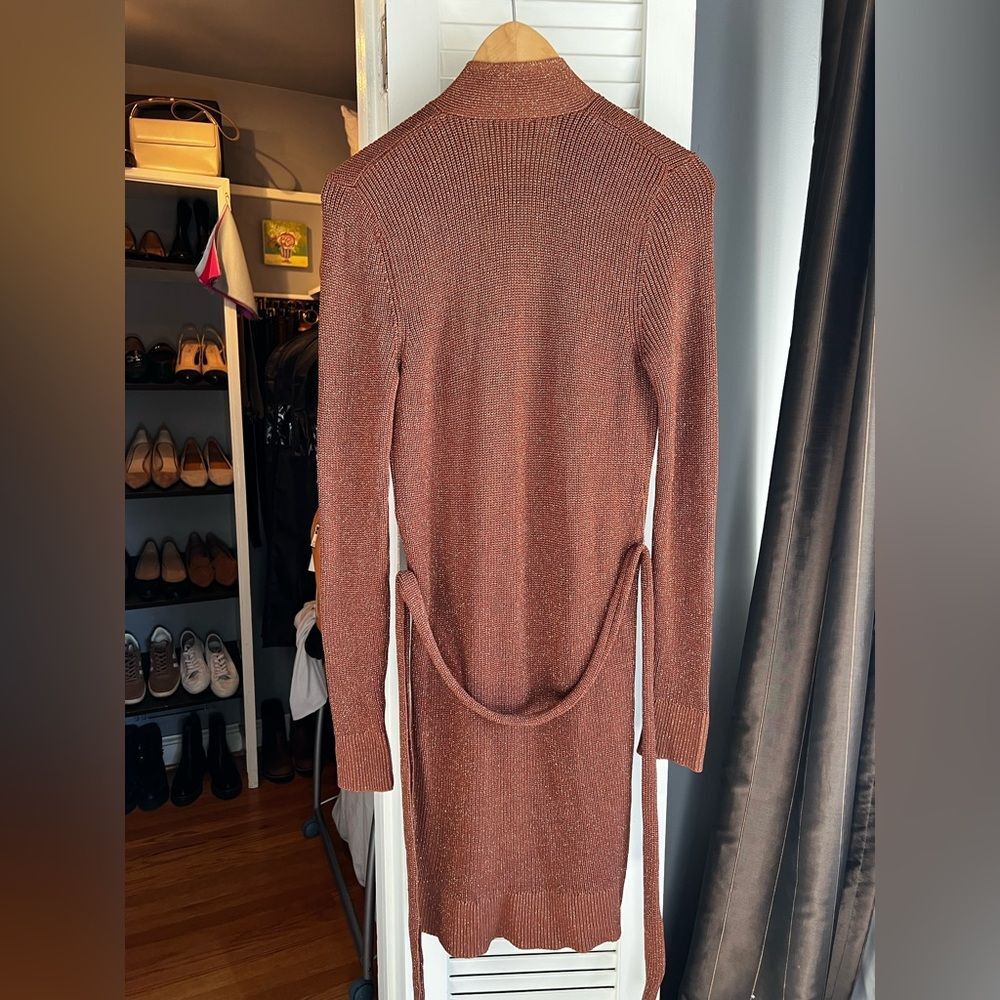 L'AGENCE Noe Double Breasted Copper Cardigan Sweater - Picture 16 of 16